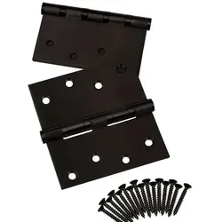 SO-TECH® Türbeschlag Türscharnier Edelstahl SS304 Aufschraubband (2 St), 101 x 101 x 2,5 mm, schwarz schwarz 10.1 cm x 10.1 cm x 0.25 cm