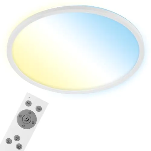 Briloner LED Panel 22 W Smart WiFi Bluetooth - Moderne Deckenleuchte mit App- und Sprachsteuerung, individuell einstellbarer Farbtemperatur (2700K-6500K) und praktischer Memoryfunktion für ein angepasstes Lichtambiente.