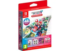 Mario Kart 8 Deluxe Booster Course Pass - DLC für Nintendo Switch - Erweitere dein Rennspiel mit 48 neuen Strecken und 8 Charakteren, inkl. Birdo und Funky Kong. Enthält exklusive Goodies wie Karten und Aufkleber!