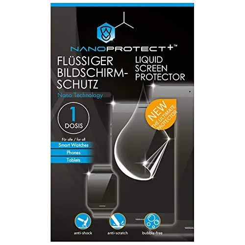 Flüssiger Displayschutz für Smartphones, Smartwatches und Tablets
