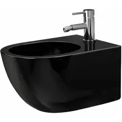Rea Carlo Mini Black Shiny Wandhängendes Bidet von REA