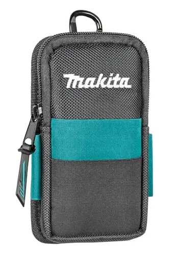 Makita E-15556 Smartphone Gürteltasche - Hüfttaschen für gängige Smartphones, mit elastischen Schlaufen für Karten und Stifte, inklusive Karabiner und Clip - ideal für den täglichen Bedarf.