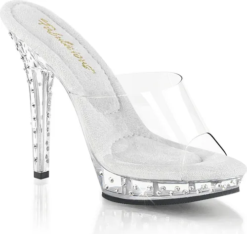 LIP-101SDT Damen Slipper von Fabulicious, Transparent EU 37, US 7