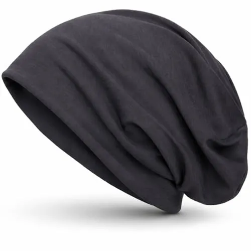 Produktbild style3 Slouch Beanie aus atmungsaktivem, feinem und leichten Jersey Unisex Mütze Haube Bini Einheitsgröße