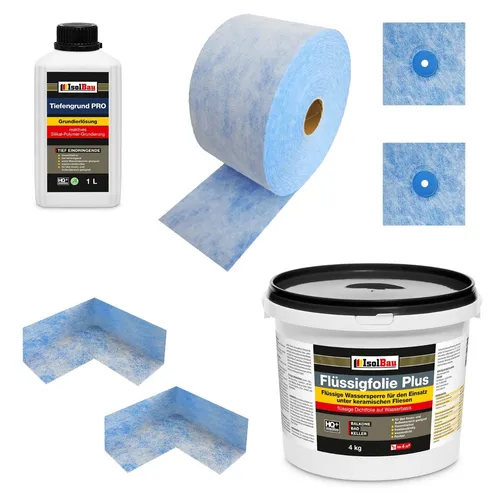 Dichtset Innenecken Wandmanschetten Dichtband Flüssigfolie Plus 4kg Bad Balkon