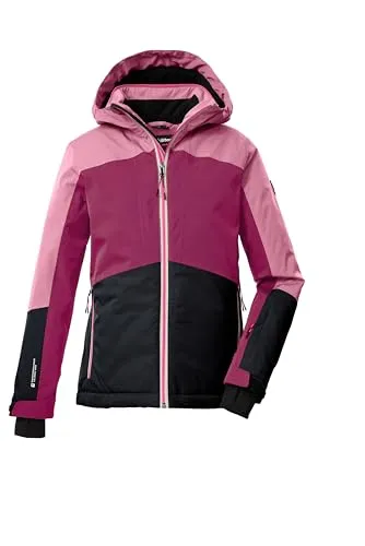 KILLTEC Kinder Funktionsjacke KSW 196 GRLS SKI JCKT - Mäntel & Jacken – Wasser- und winddicht mit 10.000 mm Wassersäule, ideal für unbeschwerten Winterspaß und ausgestattet mit praktischen Funktionen für maximalen Komfort.
