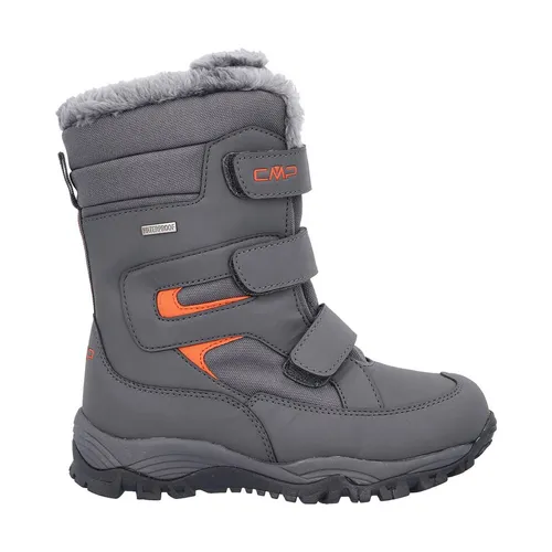 CMP Kids Hexis Snow Boot WP ttitanio-arancio (80US) 35 - Wanderschuhe für Kinder, wasserfest und warm gefüttert, ideal für winterliche Outdoor-Abenteuer mit hohem Schnitt und rutschfester CMP FullOn GRIP Sohle.