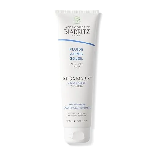 Laboratoires de Biarritz - After Sun Fluid - ALGA MARIS® Bio-zertifiziert - Hydriert, beruhigt und schützt - Gesicht und Körper - für Kinder und Erwachsene - 150ml - in Frankreich hergestellt