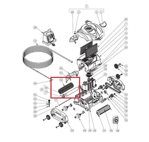 Hayward PVC-Bürste Tiger-Shark/Sharkvac/Aquavac/Evac Pro Poolroboter 295mm