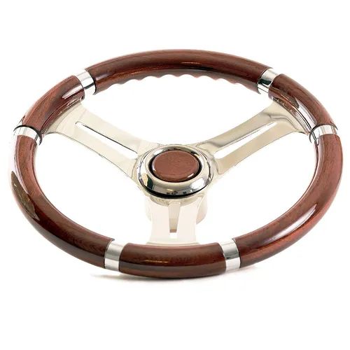 Speichen Mahagoni Lenkrad Echtholz 350 mm  Steuerrad / Bootslenkrad Yacht 3