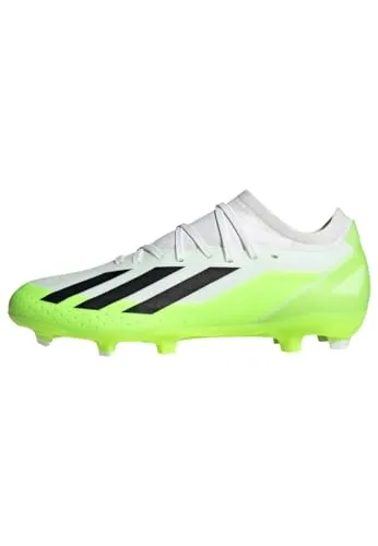 Adidas X Crazyfast.3 FG - Weiß - Fußballschuhe für schnelles Spiel, mit optimaler Stabilität auf trockenem Naturrasen und sicherem Sitz durch Flat-Knit-Schaft.