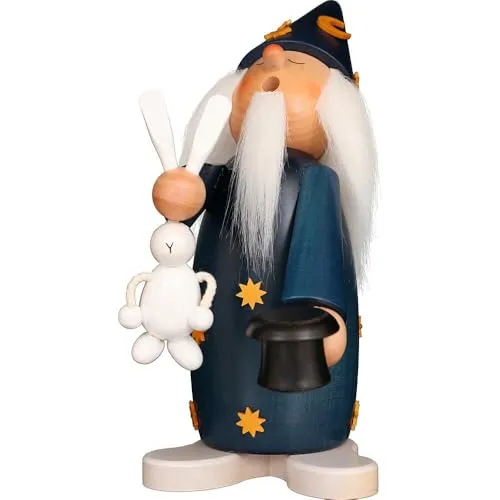 Christian Ulbricht Räuchermännchen Schlafmütze Zauberer - 20 cm - Sammlerfiguren: Handgefertigtes Räuchermännchen mit detailreicher Verarbeitung, ideal für Liebhaber traditioneller Holzkunst.