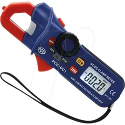 PCE DC1 - Mini Stromzange PCE-DC1, 3-in-1 Messinstrument für AC/DC Strom, berührungslose Spannungsprüfung und integrierte Taschenlampe