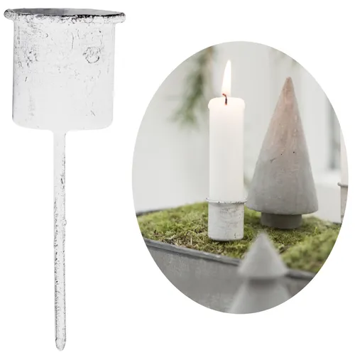Metall Kerzenständer Stab-Kerzenhalter Spieß Stabkerzen Halterung Kerzenleuchter