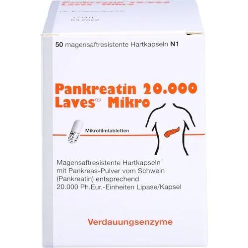 PANKREATIN 20.000 Laves Mikro magensaftr.Hartkaps. 50 St