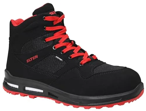 ELTEN Sicherheitsschuhe LAKERS XXT Mid ESD S1P - Leichte, sportliche Sicherheitsschuhe für Damen und Herren - Herren Industrie & Handwerk Schuhe, zertifiziert nach EN ISO 20345, ideal für orthopädische Einlagen, rutschfeste Sohle, atmungsaktives Innenfutter und metallfrei.