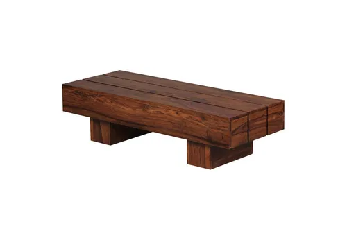 FINEBUY Couchtisch SuVa1490_1 - Rechteckiger Massivholztisch 120x45x30cm - Eleganter Couchtisch aus massivem Holz, ideal für modernes Wohnen. Mit einem geradlinigen Design und praktischer Ablagefläche bietet er Funktionalität und Stil für jedes Wohnzimmer.