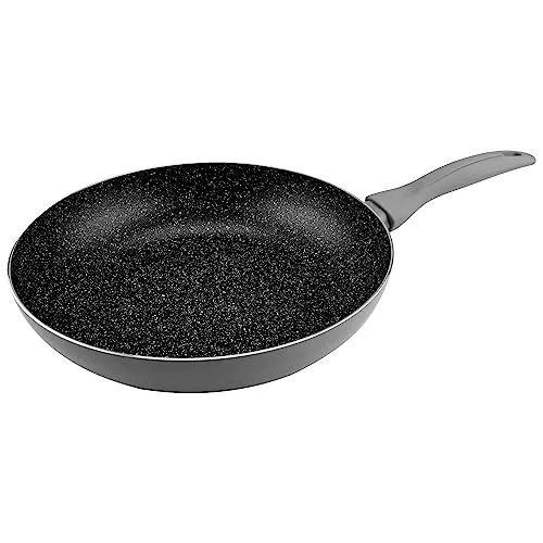 KARL HAUSMANN Pfanne Induktion - Ø 28 cm - Bratpfanne Antihaft mit Granit Beschichtung - Beschichtete Pfanne Für alle Herdarten auch Gasherd - Non Stick Frying Pan - Pfannen ohne Ptfe und Pfoa