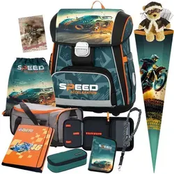 Auto-Speed Acceleration Oxy Bag Premium Schulranzen-Set 10tlg.