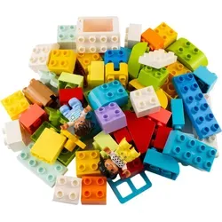 LEGO® DUPLO® Steine Sondersteine Bunt Gemischt – 50 Stück Individuell - LEGO® Kategorie: 50 bunte DUPLO Elemente in verschiedenen Formen für kreatives Spielen. Fördert Fantasie, Problemlösungsfähigkeiten und ist das perfekte Geschenk für kleine Baumeister!