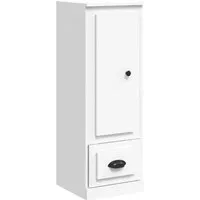 vidaXL Highboard Weiß 36x35,5x103,5 cm - Stilvolles Highboard aus hochwertigem Holzwerkstoff, bietet viel Stauraum und eine elegante Präsentationsfläche für Dekoartikel und Pflanzen.
