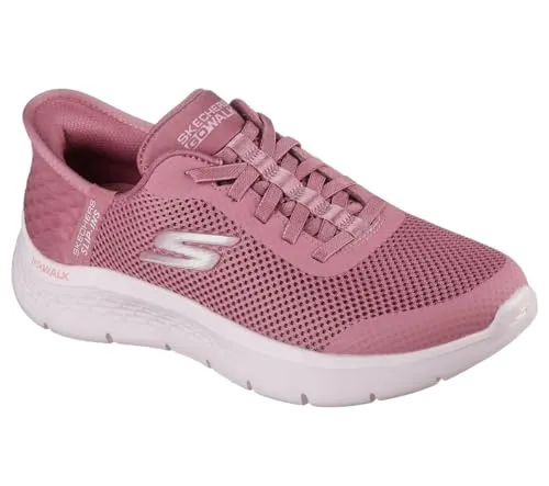 Skechers Damen Go Walk Flex Grand Entry Sneaker, Fuchsia, 40 EU - Damen-Sneaker mit luftgekühltem Memory-Schaum für ultimativen Komfort, ideal für den Alltag und Maschinenwaschbar.