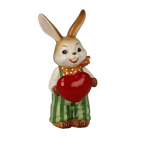 Goebel Hase Von Herzen 2024 - Ostern Hasen mit Herz - Osterfigur aus hochwertigem Porzellan, liebevoll gestaltet mit Herzmotiv, perfekt für die Frühlingsdekoration und als Geschenkidee.