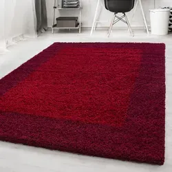 Carpetsale24 Hochflor Teppich Shaggy 120x170 cm Rot von Carpetsale24