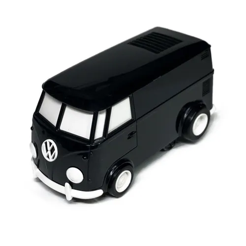 Stokyo Record Runner black - Tragbarer Plattenspieler im VW-Bus Design - Plattenspieler im kompakten VW-Bus Design, handgefertigt in Japan und ideal für Vinyl-Liebhaber. Genießen Sie Ihre Schallplatten überall mit einer Batterielaufzeit von 90 Minuten.