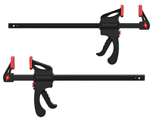 KAHEIGN 2Pcs Quick Grip Klemmen Schnellgriffklemmen, 12-Zoll Ratschenstangenklemmen Einhandstangenklemme für Holz Schnelle und einfache Klemmung