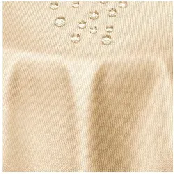 DecoHomeTextil Heimtextilmanufaktur Tischdecke Leinen Optik Tischdecke Tischtuch Abwaschbar Wasserabweisend beige Rund 140 cm