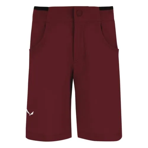 Salewa Kinder Puez Talveno DST Shorts - Größe 128, rot - Wanderhosen für Kinder, windabweisend und aus Vier-Wege-Stretch für optimale Bewegungsfreiheit und Komfort beim Spielen und Entdecken.