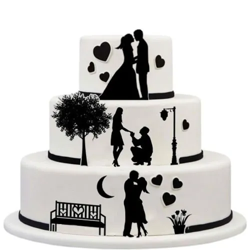 Fondant Kuchen-Tattoo - Hochzeit von Tortenbilddruckerei