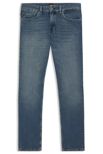 BOSS Herren Jeans Delaware BO 10263385 02, Medium Blue in orange von BOSS