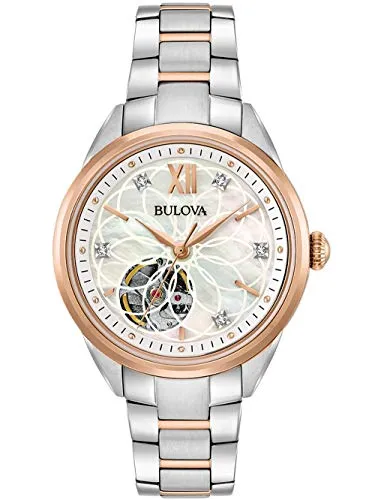 Bulova Automatikuhr 98P170 - Elegante Damenuhr mit automatischem Uhrwerk, stilvolles Design und präzise Zeitmessung für anspruchsvolle Frauen.
