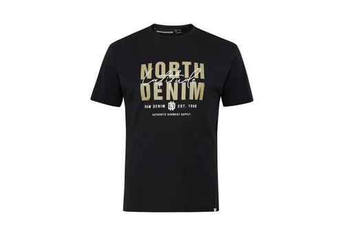 north 56 4 Print-Shirt Printed T-Shirt in Herren Übergrößenvon North, schwarz