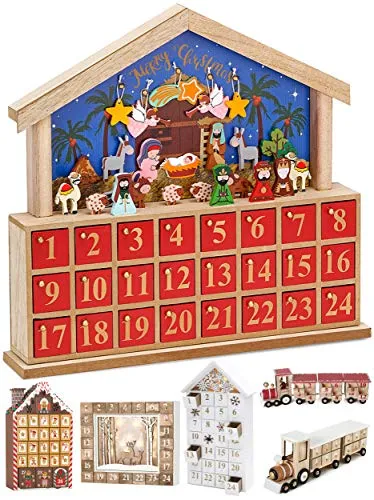 BRUBAKER Adventskalender aus Holz von BRUBAKER