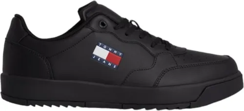 Tommy Jeans Herren Cupsole Sneaker Retro Essential, Schwarz (Black), 45 - Herren-Sneaker mit stilvollem Design und hochwertigem Material, ideal für jeden Anlass und ein angenehmes Tragegefühl dank optimaler Passform.