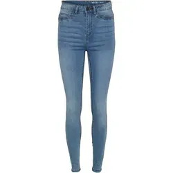 Noisy May Skinny-fit-Jeans Callie - Hochwertige Blue Denim - Jeans in High Waist mit 75% Bio-Baumwolle, ideal für einen lässigen Look und umweltbewusste Mode. Pflegeleicht und stylish.
