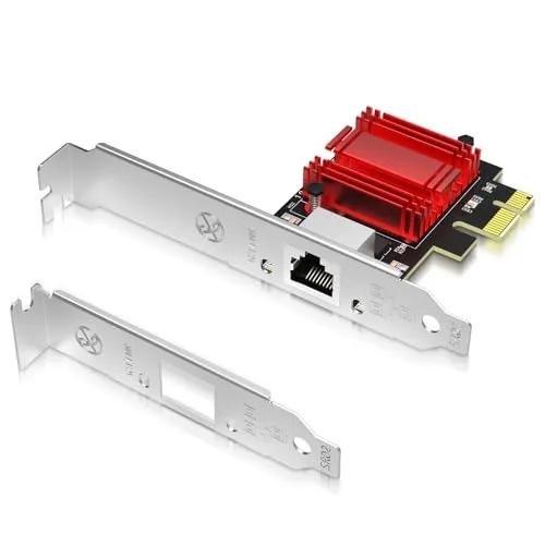 2.5Gbit PCIe Netzwerkkarte, GiGaPlus 2500 Mbit/s Ethernet Schnittstellenadapter, mit Realtek RTL8125B, Wake on LAN, 2.5G NIC kompatibel mit Windows/Linux/MAC OS