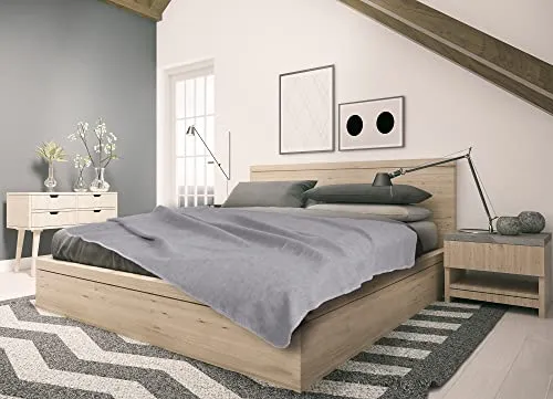 sleepling Kuscheldecke Made in Germany, Sofadecke, 150 x 200 cm, Ökotex Made in Green, waschbar, grau