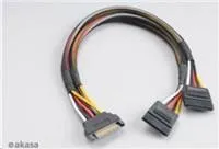 Akasa SATA Strom-Y-Kabel - 30cm, 2er Pack (AK-CBPW05-KT02)