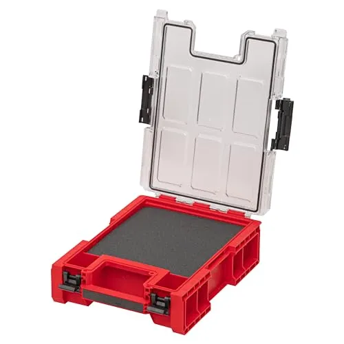Qbrick System ONE Organizer M Plus MFI RED - Werkzeugkoffer, stapelbar und wasserdicht (IP66) für optimale Aufbewahrung und Schutz Ihrer Werkzeuge.