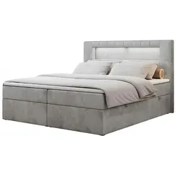 Boxspringbett 120x200 mit LED Kopfteil in gold von Möbel Kraft