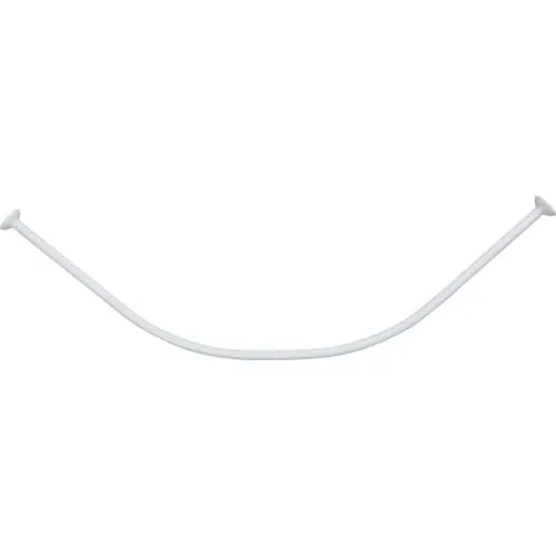 Tendance – Gebogene Duschstange 90x90 cm aus Aluminium – Weiß