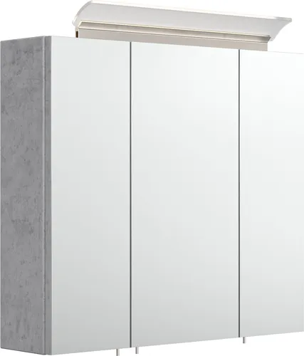Spiegelschrank 70 inklusive LED-Acrylglaslampe beton EEK: F