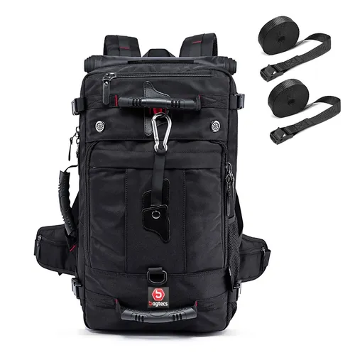 Bagtecs Rucksack HK4 45l mit Spanngurten - Motorrad Rucksack und Hecktasche mit 45l Volumen, inklusive 2 Spanngurten für sicheren Transport und praktischen Einsatz auf Touren.