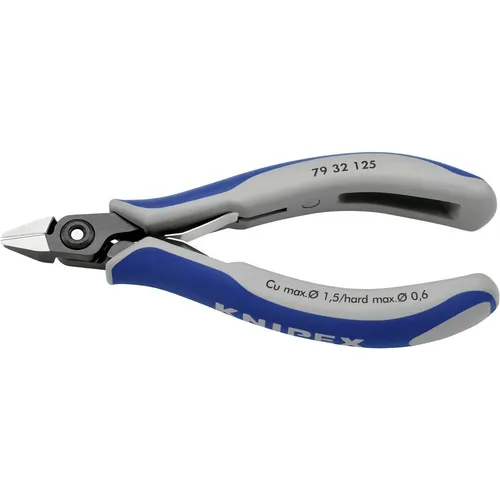 Knipex 79 32 125 Elektronik- u. Feinmechanik Seitenschneider 125mm - Zangen für präzise Schneidarbeiten in Elektronik und Feinmechanik. Mit scharfen Schneiden und ergonomischen Griffen für höchsten Komfort und exakte Schnitte.