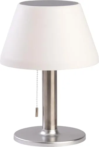 BOLD LED Tischlampe Akku Outdoor/LED Tischleuchte kabellos/Solarlaterne für außen (USB-C Anschluss + Solar | Akku für bis zu 6Std Laufzeit | IP44 Terrassen Lampe | 3stufig dimmbar & Nachtlicht)