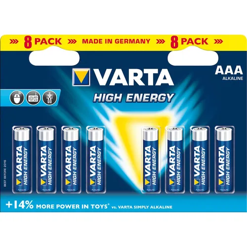 VARTA Batterien AAA Longlife Power, 8 Stück in schwarz von VARTA